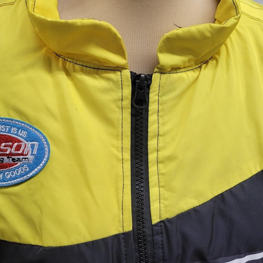 Rason Yellow & Black Baby Girl Racing Bomber Jacket (L) - Picture 8 of 8
